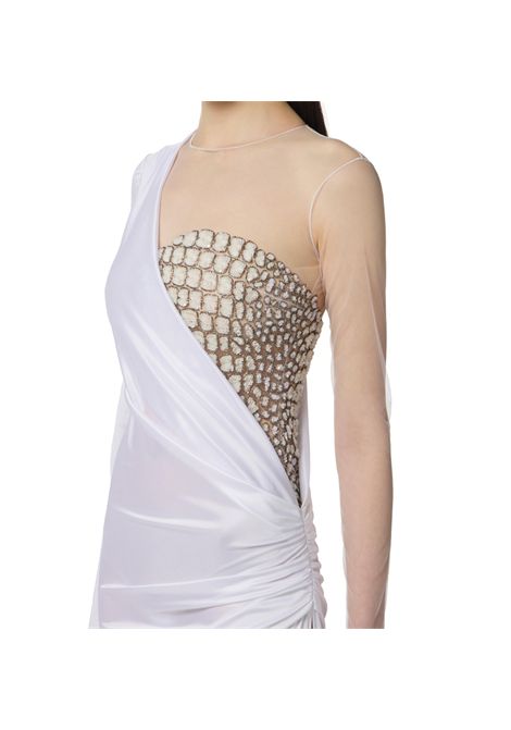 Abito Elisabetta Franchi donna ABR2257E2360  Avorio ricamo tulle cocco ELISABETTA FRANCHI | Abito | ABR2257E2360
